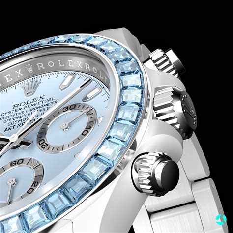 blue gemstone ceramic rolex|Rolex blue dial.